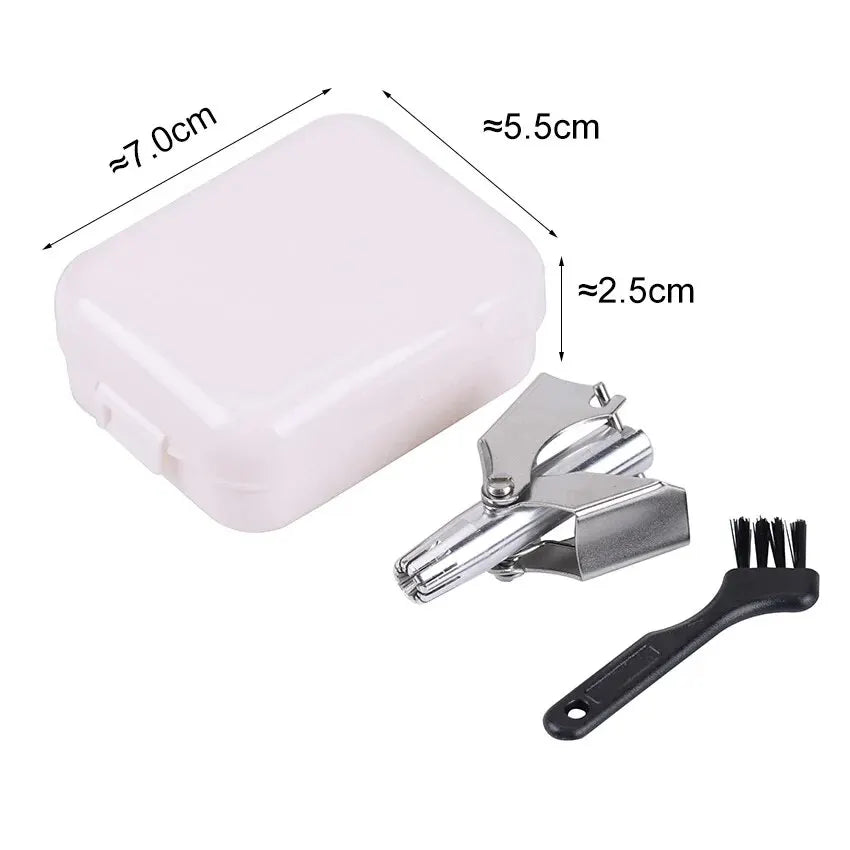 Portable Stainless Steel Manual Nose Hair Trimmer Silver-4