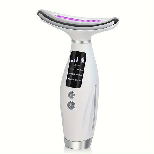 7-Mode LED Neck & Face Beauty Device – Skin Tightening, Lifting & Massage-0