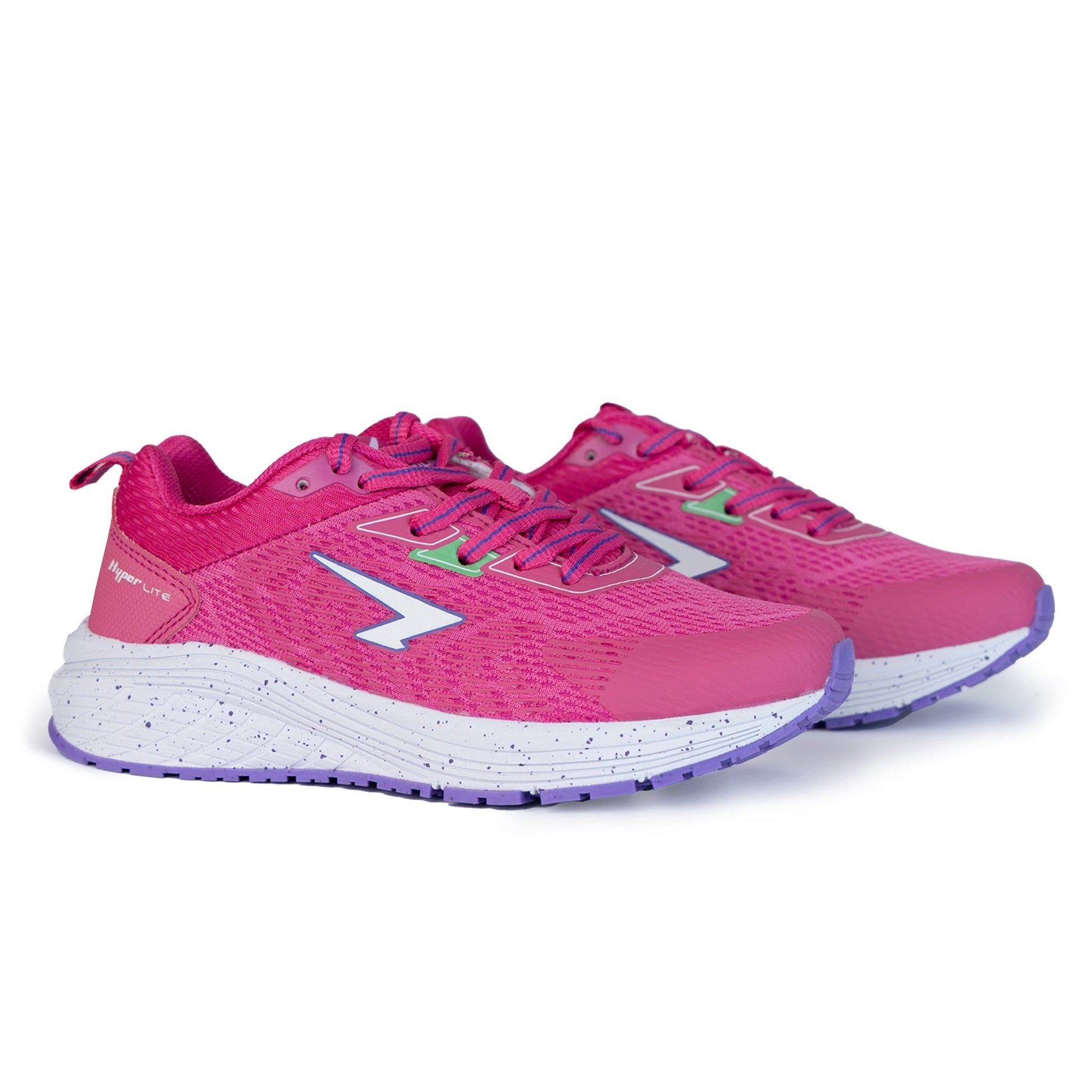 Prota Girls Lace Up  Runner - Fuchsia/Lilac-2