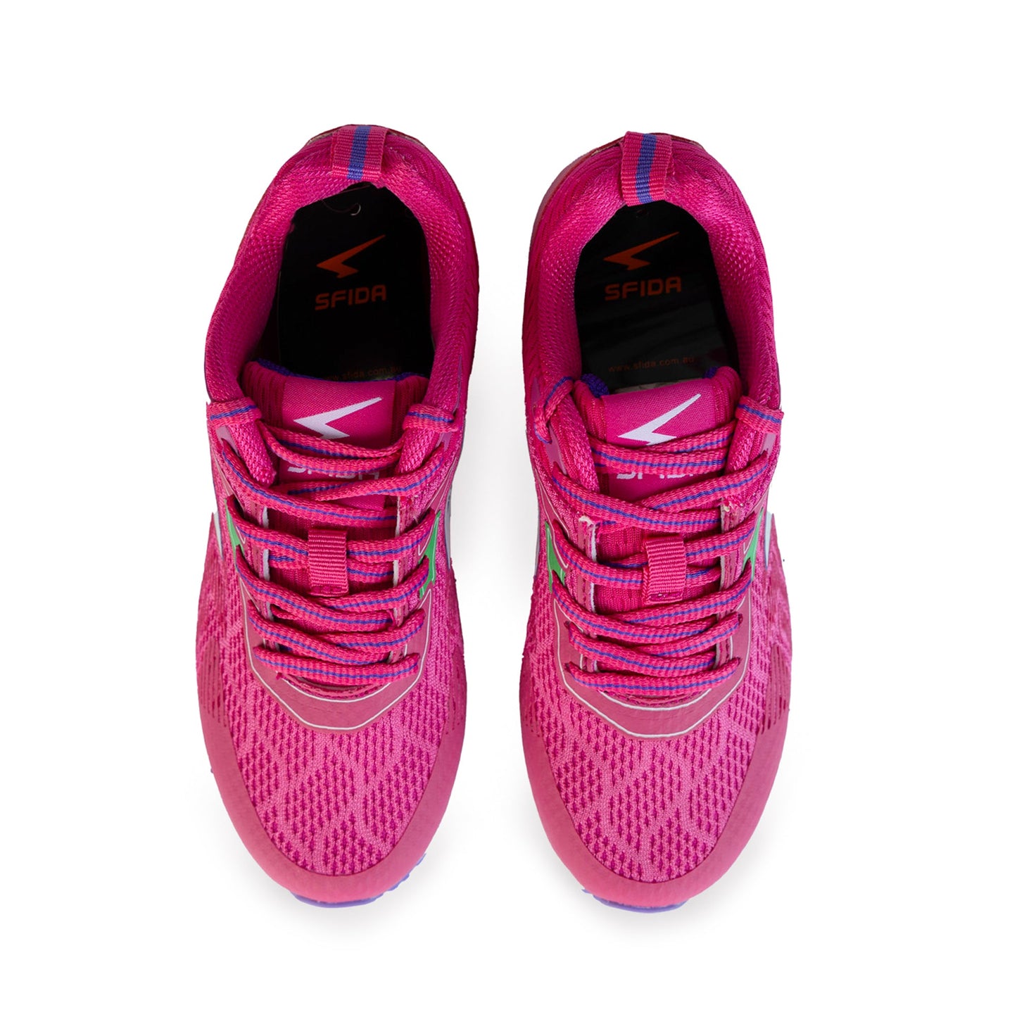 Prota Girls Lace Up  Runner - Fuchsia/Lilac-1