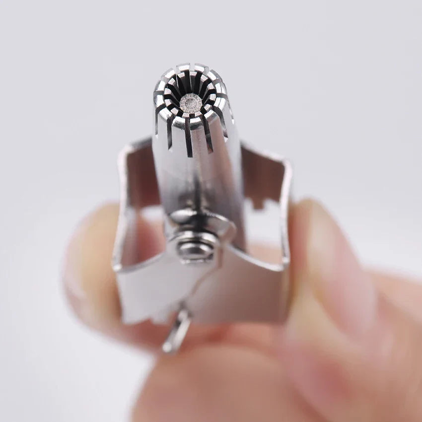 Portable Stainless Steel Manual Nose Hair Trimmer Silver-2