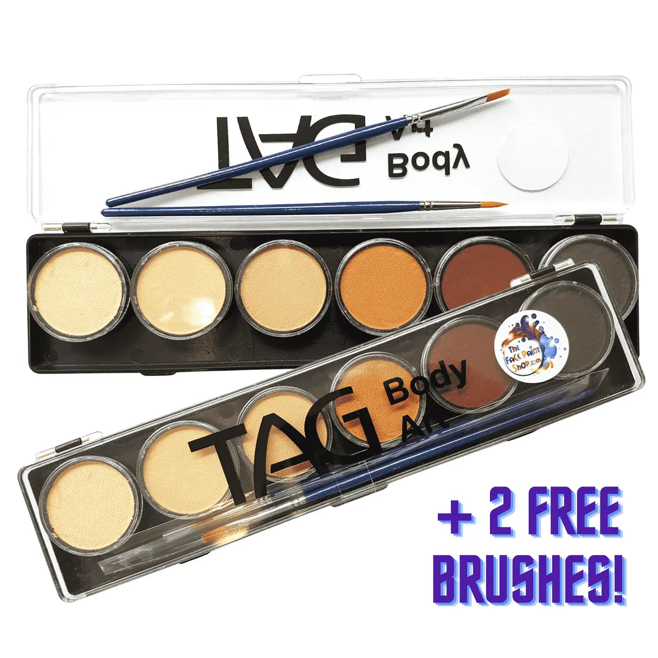 TAG Body Art Face Paint Palette - Skin Tone 6 x 10g-0