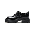 British Thick-Sole Derby Leather Lace Ups-0