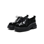 British Thick-Sole Derby Leather Lace Ups-1