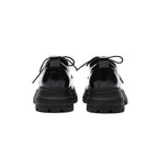 British Thick-Sole Derby Leather Lace Ups-3