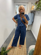 Linen TShirt in Navy-0