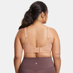 Plus Size High Support Full Coverage Padded Nude Wireless Bra-2