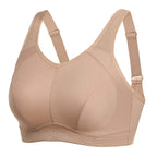 Plus Size High Support Full Coverage Padded Nude Wireless Bra-3