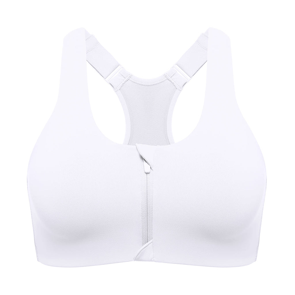 Power On Soft Padded High Impact Zip Front Active Bra-3