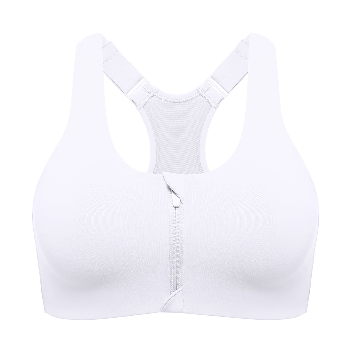 Power On Soft Padded High Impact Zip Front Active Bra-3