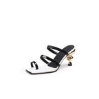 Sexy Square Toe Hour Glass Heels-1