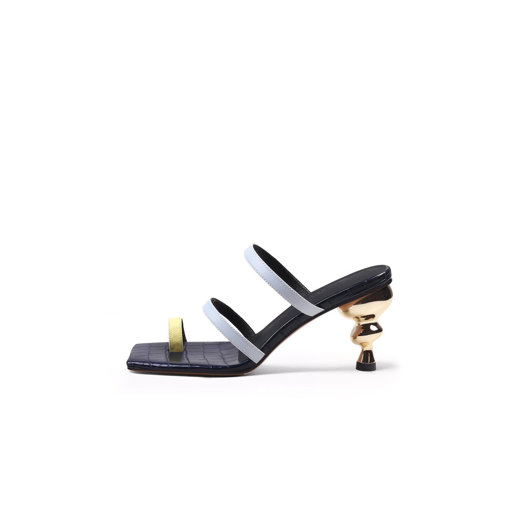 Sexy Square Toe Hour Glass Heels-5