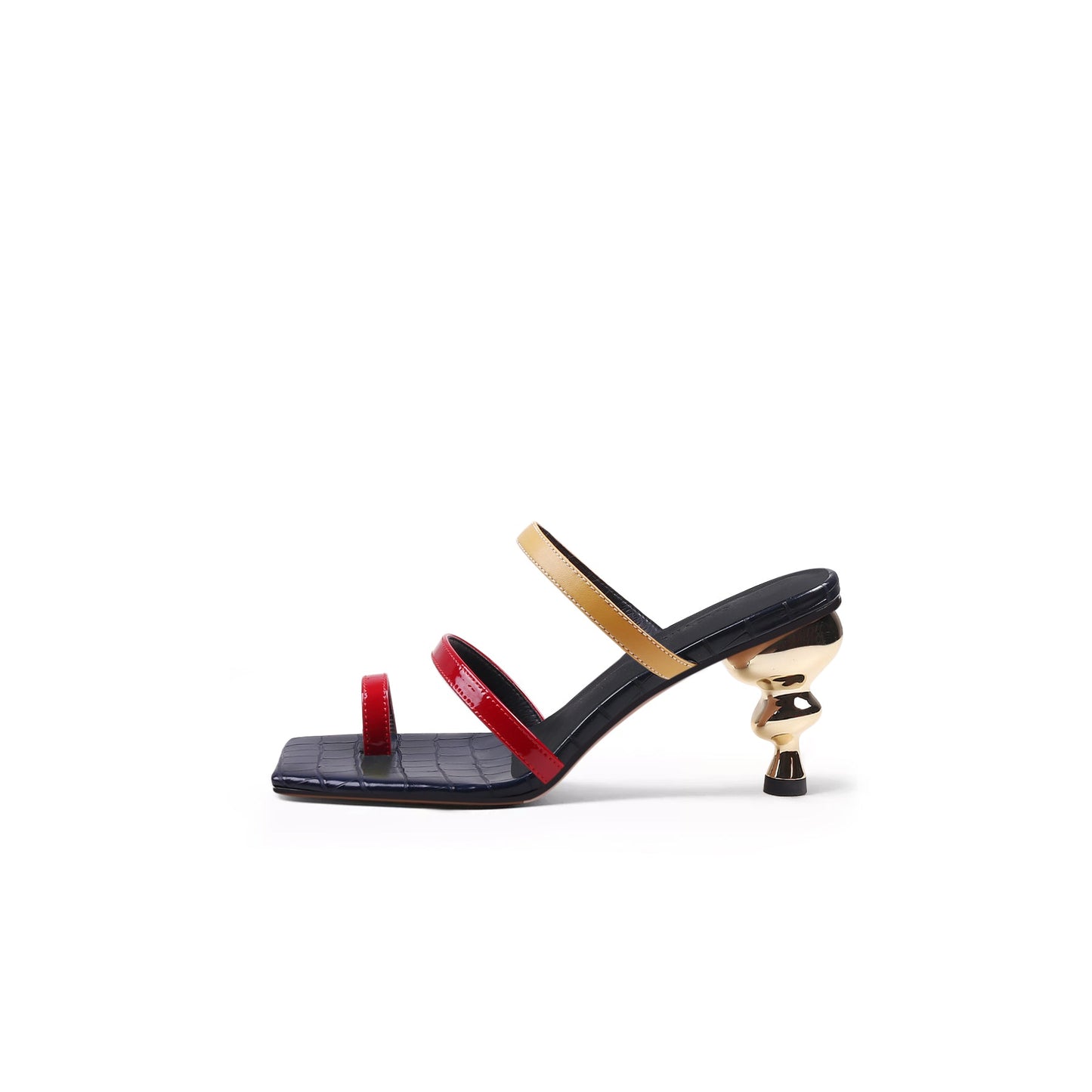 Sexy Square Toe Hour Glass Heels-6