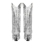 Silver Fringe Cowboy Knee High Boots-4